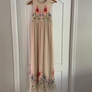 ASOS Maternity Beige and Floral Maxi Dress